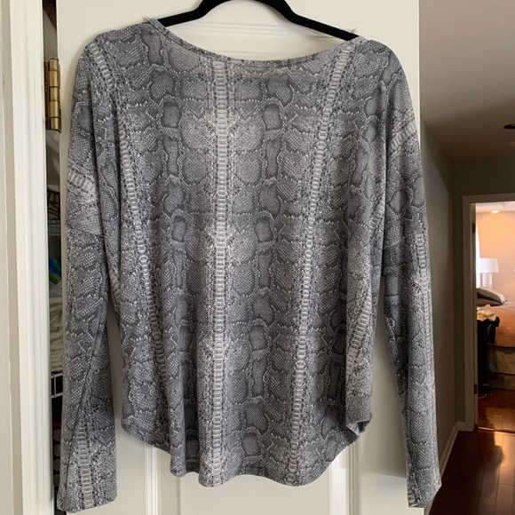 Snake Print Top With Open Back Detail - Picture 1 of 2